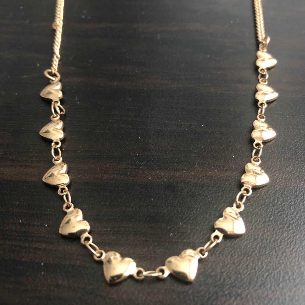 Francesca’s Gold Hearts “Choker” Necklace